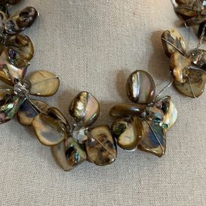 Abalone and crystal necklace